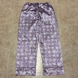 American Girl Purple Snowflake Satin Pajama Pants for Girls